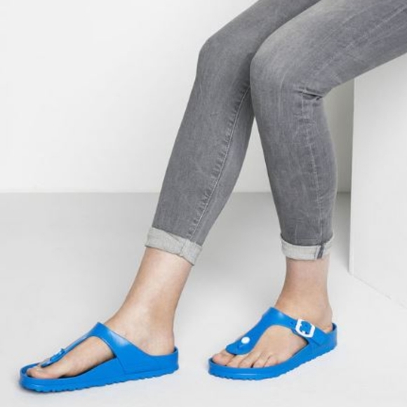 Birkenstock | Shoes | Birkenstock Gizeh Eva Sandal Scuba Blue Womens Size  37 L6m4 New | Poshmark